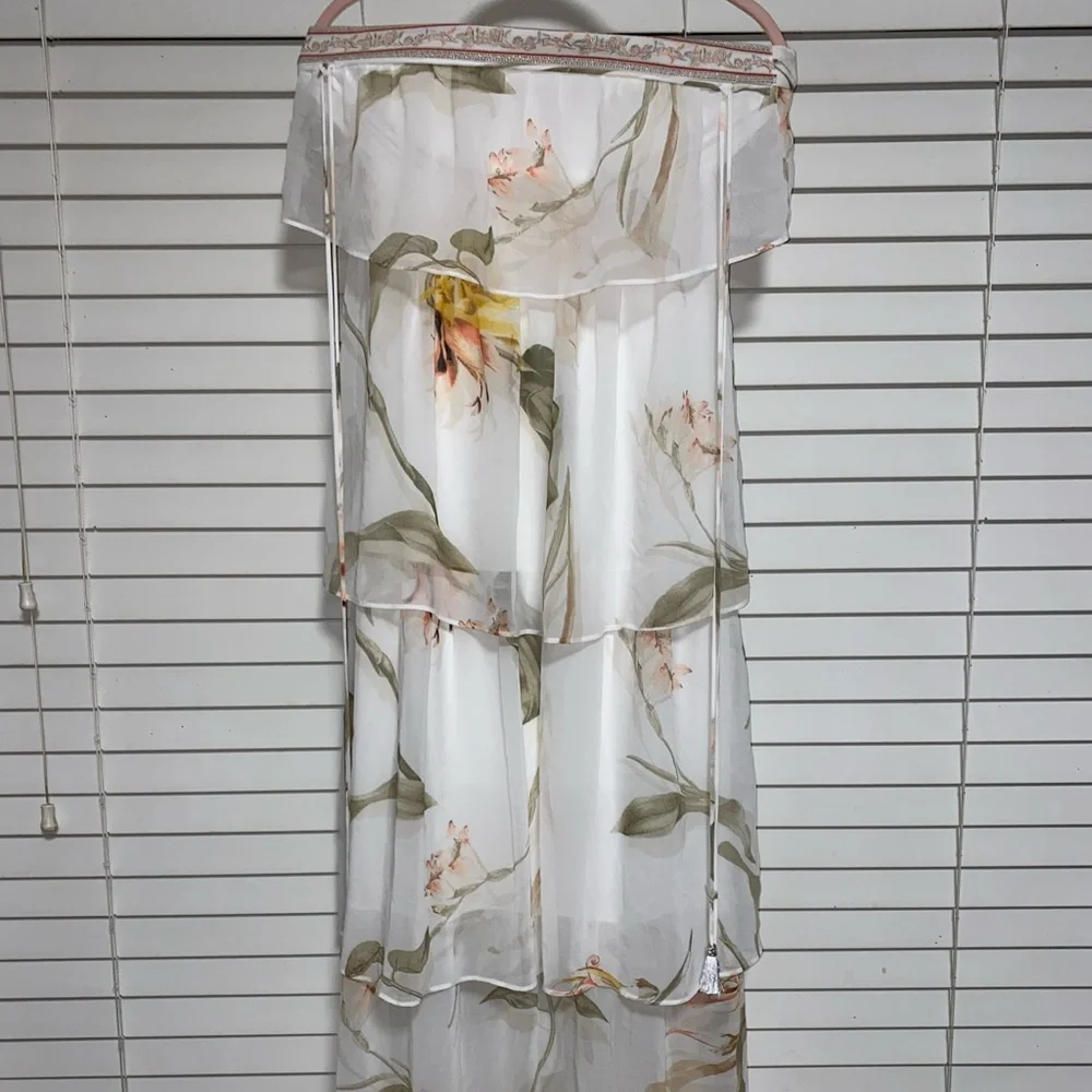 Strapless Floral Maxi Dress - Picture 4 of 6